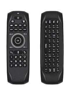 Buy 6-Axis Motion Backlight Ir Air Mouse Wireless Keyboard Voice Remote Control Black in UAE