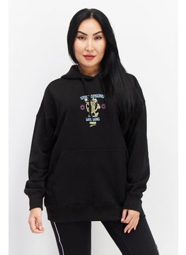 اشتري Women Oversize Hoodie Long Sleeve Printed Sweatshirt, Black في الامارات