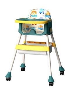 Buy Infant High Chair Multifunctional Dining Table Seat With Rollers in UAE