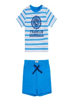 Buy Franklin and Marshall Boys Baby and Toddler Wide Stripe T Shirt and Short Set in Saudi Arabia