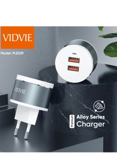 Buy VIDVIE PLE229 QC 2.0 12W Fast Charging USB Charger Dual Ports in Egypt