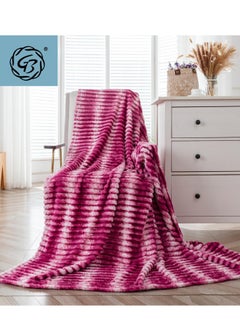 Buy Fleece Flannel Double Size 220x240cm for All Season Fluffy Blanket  Throw for Sofa & Bed Comfortable and Soft Blanket in UAE