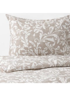 Buy Duvet Cover And Pillowcase, Beige/White, 150X200/50X80 Cm in Saudi Arabia