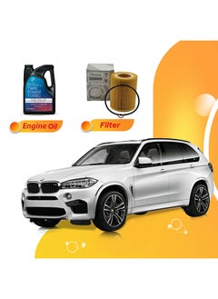 اشتري X5 7 Liters 5W30 Bmw Oil And Original Filter في الامارات