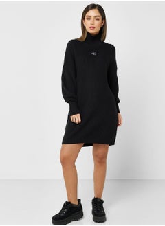 Buy High Neck Knitted Dress in Saudi Arabia