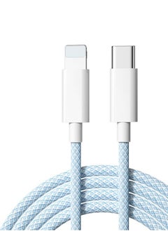 Buy Dynamic Series Fast Charging Data Cable Type-C To iPhone Power Delivery 20W 2.4A Charger Cord Compatible with 14/13/12/11/XS Max/XS/XR/8/7/6S/6/5, iPad And More,78inch, Blue in Saudi Arabia