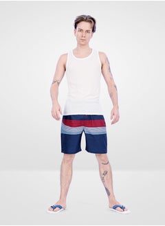 Buy Web Denim Elastic Waistband With Drawstring Assorted Comfortable Polyester Swim Shorts For Men’s  Quick Dry Swimming Trunks With Pockets in UAE