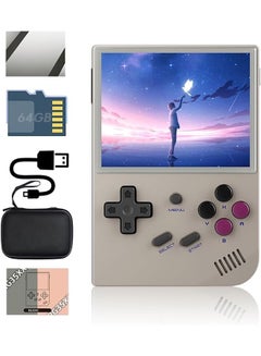 Buy RG35XX Handheld Game Console 3.5 inch IPS Retro Games Consoles Classic Emulator Hand-held Gaming Console Preinstalled Hand Held Video Games System with Portable Case 64GB in UAE