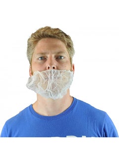 اشتري White Disposable Beard Net Covers with Elastic Bands Heavy Duty Beard Restraints, Comfortable Protective Beard Masks, Nonwoven Latex Free Spunbond, Safe & Clean Work Environment, 100 PC في الامارات