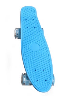 Buy Skateboard For Children With LED Wheels, Blue in Saudi Arabia