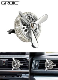 اشتري Car Air Fresheners,Turbo Spinning Car Vent Clip Fragrance Diffuser,Air Diffuser Bling Diamond Car Diffuser, Bling Stylish Propeller Shape Car Decoration Car Accessories في الامارات