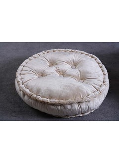 اشتري Taj Velvet Round Floor Cushion 80cm Dia X 20cm - Fog في الامارات