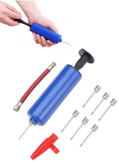 Buy Hand Inflator Air Pump for Football, Basketball Air Pump, For Volleyball, For Yoga Balls, For Swim Inflatables, For Balloons, It Includes 7 Pc Needles 1 Pc Valve Adapter and 1 Pc Air Hose in Saudi Arabia