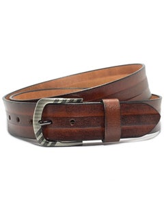 اشتري Classic Milano Genuine Leather Belt Men Casual Belt for men Mens belt 40MM 14902 (Tan) by Milano Leather في الامارات