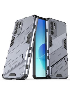 Buy GOLDEN MASK Compatible With Oppo Reno 6 5G Punk Case Anti Protection (Grey) in Egypt