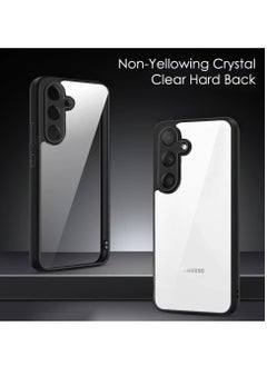 اشتري Compatible with Samsung Galaxy A35 5G Case Transparent, Military-Grade Shockproof Anti-Yellowing, Slim Protective Phone Case Full Bumper Cover With Camera Lens Protective - Black في مصر