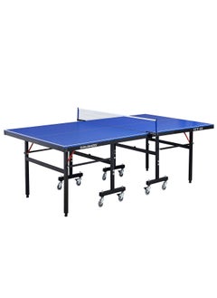 Buy Sparnod Fitness STT-40 Outdoor Table Tennis Table | 14mm SMC Top with UV Protection | Rust-Proof Frame | Solo Playback Mode | Foldable with Oversize Locking Wheels in UAE