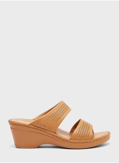 اشتري Double Strap Wedge Sandal في الامارات