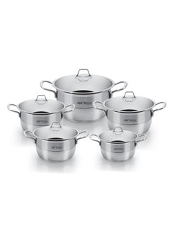 اشتري Royal Zinox Pot Set 10 Piece (18 - 20 - 22 - 24 - 28) في مصر