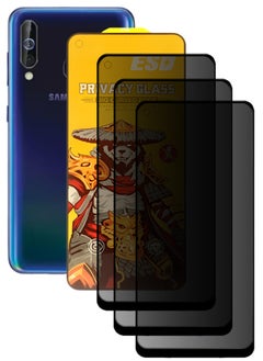 Buy 3 Pieces Tempered Dustproof Privacy Glass Screen Protector Compatible For Samsung Galaxy A60 in UAE