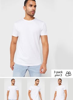 Buy 3 Pack Assorted Crew Neck T-Shirt in Saudi Arabia