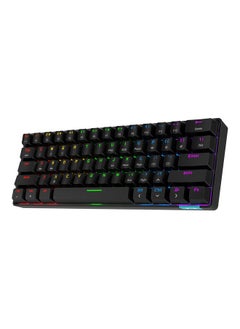 اشتري DaiDai STK61 Mechanical Keyboard Wireless Blue Switchs Bluetooth 61-Keys for PC Desktop Black في الامارات