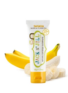 Buy Jack N' Jill Kids Natural Toothpaste, Made With Natural Ingredients, Helps Soothe Gums & Fight Tooth Decay, Suitable From 6 Months+ - Banana Flavour 1 X 50G in UAE