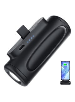 Buy Portable Charger With LED Flashlight 5000mAh Ultra Compact Power Bank Small Battery Pack Charger in UAE