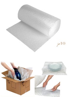Buy Bubbles bubble roll, transparent, flexible plastic, multi-use, 10 meters long in Saudi Arabia