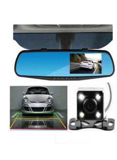 اشتري Dual Dash Camera Mirror DVR with 1080P Front and Rear View 170° Wide Angle HD Video Recorder Night Vision G Sensor Loop Recording  Your Vehicle's Reliable Blackbox Companion في الامارات