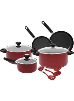 اشتري 11-Piece Classique Cookware Set With Glass Lid في الامارات