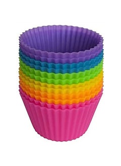 اشتري Pantry Elements Silicone Cupcake Liners/Baking Cups - 12 Vibrant Muffin Molds في الامارات