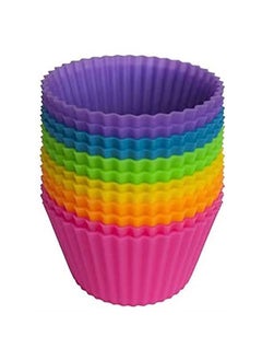 اشتري Pantry Elements Silicone Cupcake Liners/Baking Cups - 12 Vibrant Muffin Molds في الامارات