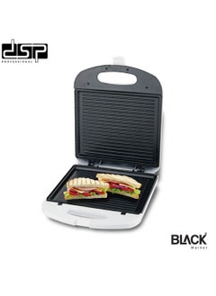 Buy DSP Sandwich Maker 750W with Stainless Steel Grill, Non-Stick Coated Plates, Cold-Touch Exterior, Indicator Light, Non-Slip Feet, Easy-to-Open Handle, Compact Vertical Storage, KC1061 in Egypt