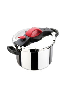 Buy French Sitram pressure cooker 6 liters + Stainless steel pot with 4 liter glass cover in Saudi Arabia