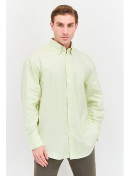 Buy Men Regular Fit Long Sleeves Allover Print Casual Shirt, Mint Green in Saudi Arabia