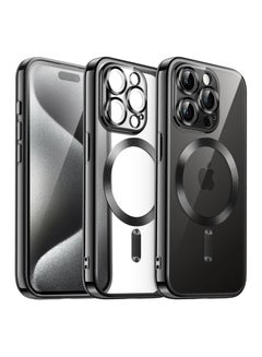 Buy Magnetic Clear for iPhone 13 Pro Case with MagSafe Integrated Camera Protection Glass Silicone Cover Slim Thin Non Yellowing Anti Fingerprint Scratch Wireless Charging in Egypt
