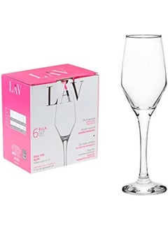 Buy 6 Piece Glasses Set 230 Ml -Clear in Egypt