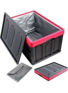 Buy Collapsible Organizer for Car, Storage Bins/Bags for Clothes, Durable Plastic Storage Foldable Trunk Organizer For Car，Picnic,Shopping,Go Fishing(30L) (Black) in Saudi Arabia