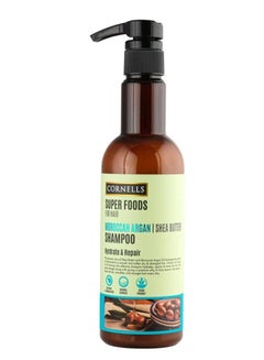 Buy Super Foods For Hair Moroccan Argan Shea Butter Shampoo Hyrdrate And Repair Sulfate free 500ml in Saudi Arabia