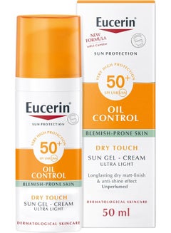 Buy Oil Control Sun Gel-Cream Ultra Light SPF 50+ Dry Touch 50ml in UAE