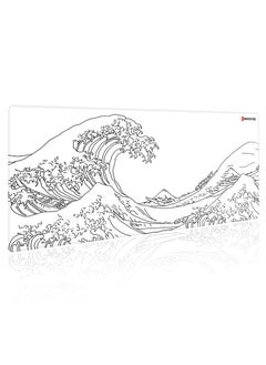 Buy Large Gaming Mouse Pad XL Anti-Skid Mousepad Large Keyboard Mouse Pad Desk Mat with Stitched Edges 800x300mm White 0201 in UAE