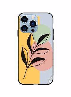 اشتري Protective Case Cover For Apple iPhone 13 Pro Abstract Shapes And Floral Design Multicolour في الامارات