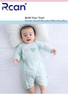 Buy Cotton Baby Onesie Cartoon Breathable Loose Newborn Onesie Machine Washable Soft Skin Friendly Sweat Absorbent Lightweight Slant Open Buckle Suitable for Baby Unisex in Saudi Arabia