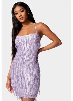 Buy LACE-UP BACK SEQUIN DRESS in Egypt