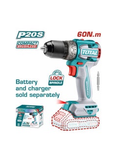 Buy TOTAL Compact Brushless Cordless Drill Li-ion 20V / 60Nm BL Motor (TDLI206021) in Egypt