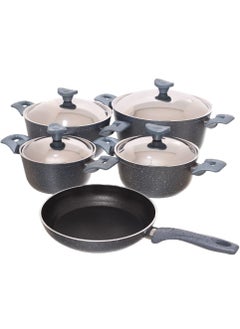 Buy Abdeen Granite set 9 pieces (pot 18- 20- 24- 28) and frypan 24 Grey in Egypt