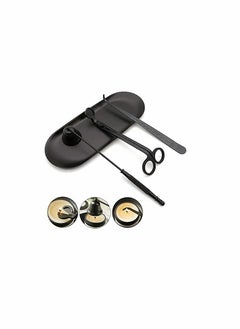 اشتري Candle Snuffer, Wick Trimmer Dipper with Tray 4 in 1 Accessory Set Care Kit Gift for Lovers في السعودية