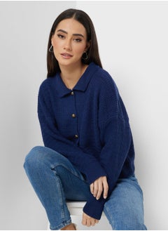 Buy Puff Sleeve Buttoned Cardigan in UAE