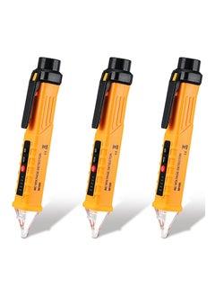 Buy Voltage Meter Tester, 3 PCS AC 12-1000V Non-Contact Voltage Detector, Buzzer Alarm Electrical Testing, Led Flashlight Wire Tester, Electrical Tool Powered Tester Pen, for Live Null Wire Judgment in UAE